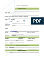 Employee Information Form