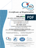 Solarera Green Renewables Achieves ISO 45001 Certification for Occupational Health and Safety Management