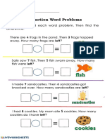 Subtraction Word Problems: Name