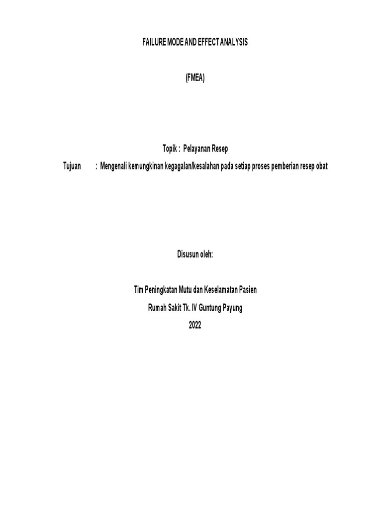 Penyusunan Daftar Risiko Yang Di Prioritaskan Pdf