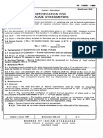 Indian Standard Specification for Baume Hydrometers