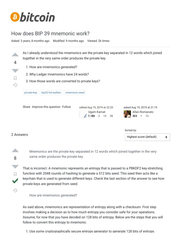 Understanding BIP 39 Mnemonics | PDF | Security | Cyberwarfare