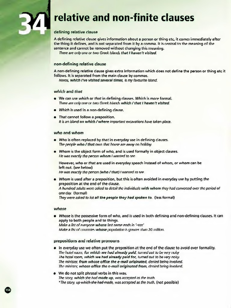 Relative Clauses Grammar in Context | PDF