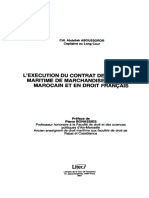 L'Execution Du Contrat de Transport Maritime de Marchandises en Droit Marocain Et en Droit Franqais
