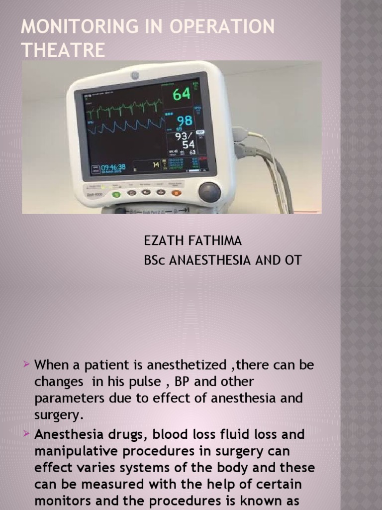Monitoring in Operation Theatre | PDF