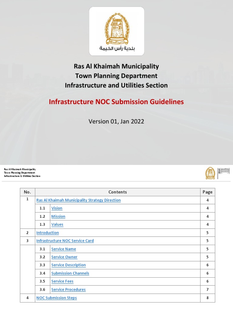 Ras Al Khaimah NOC Submission Guidelines | PDF | Infrastructure ...