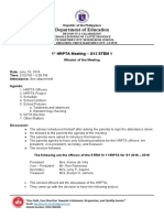 Sample Homeroom Pta Minutes