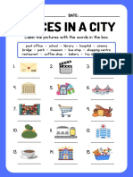 Places in A City Vocabulary Worksheet