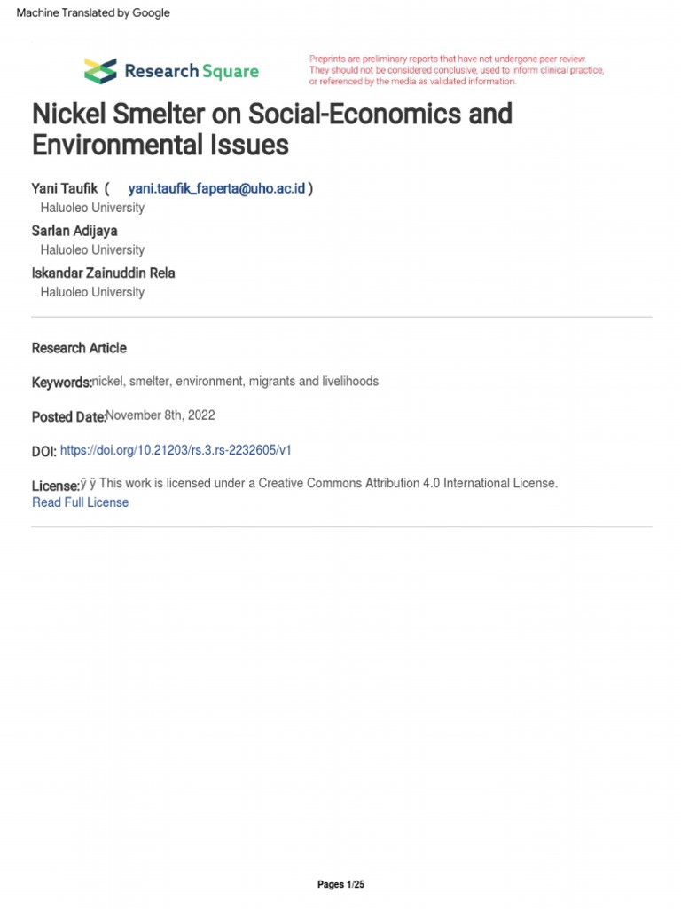 Nickel Smelter Journal PDF Sustainability Mining