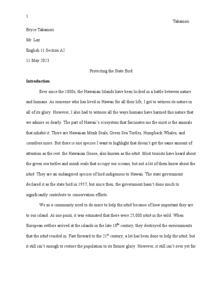 protecting-the-state-bird-research-essay-pdf-endangered-species