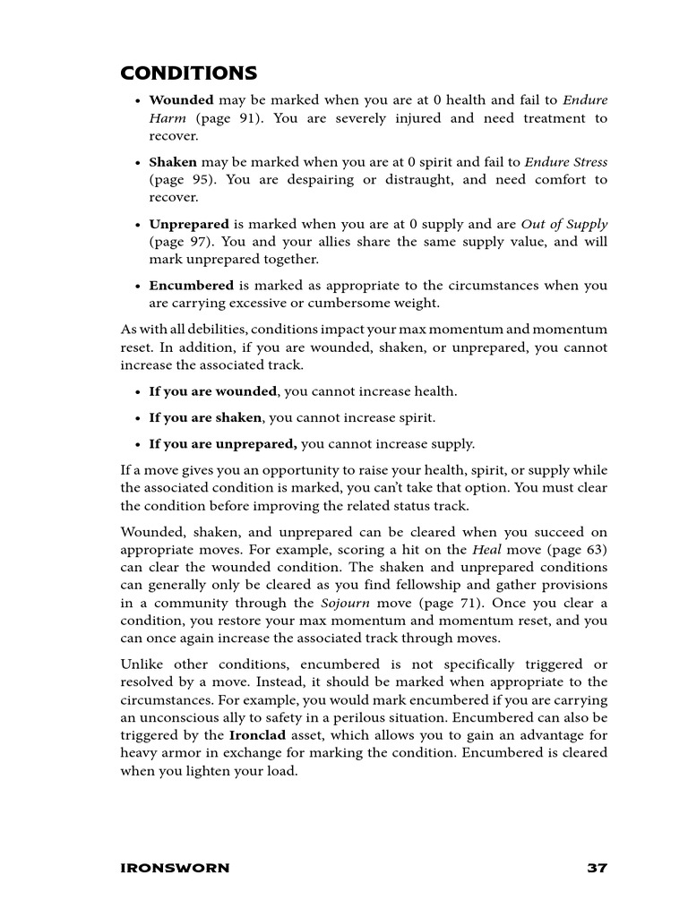 Ironsworn Rulebook4849 Download Free PDF Behavioural Sciences