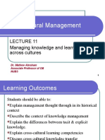 CCM Lecture 11 Managing Knowledge and Learning Across Cultures