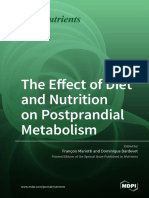 The Effect of Diet and Nutrition On Postprandial Metabolism