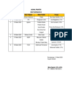 Jadwal Praktek Kelas 6