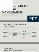 Chapter 1 Introduction To Financial Management