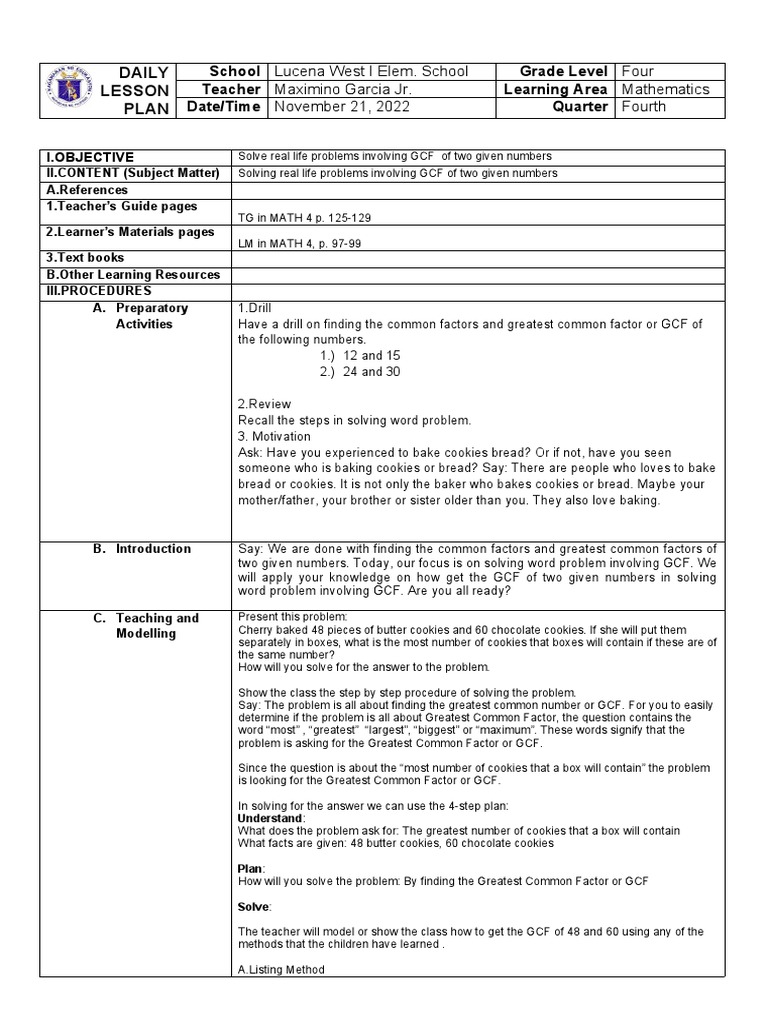 Dlp-Math-Nov. 21-25 | PDF | Mathematics | Arithmetic