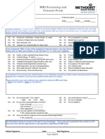 MRI screening consent