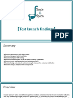 Sauce Spoon Test Launch Findings