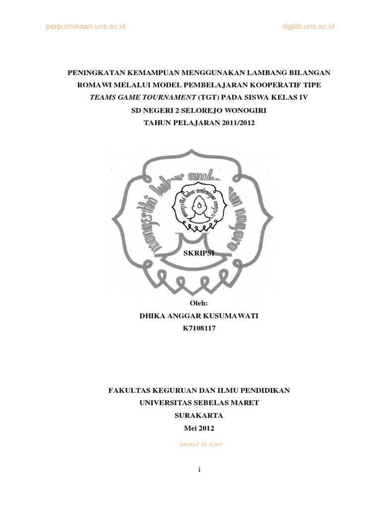 Skripsi Bilangan Romawi 2 | PDF | Seni | Sains & Matematika