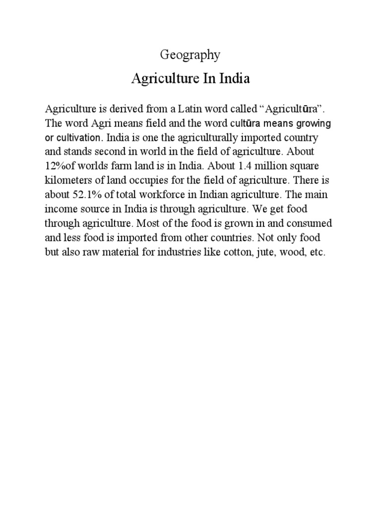 Geography Pdf Agriculture Plantation