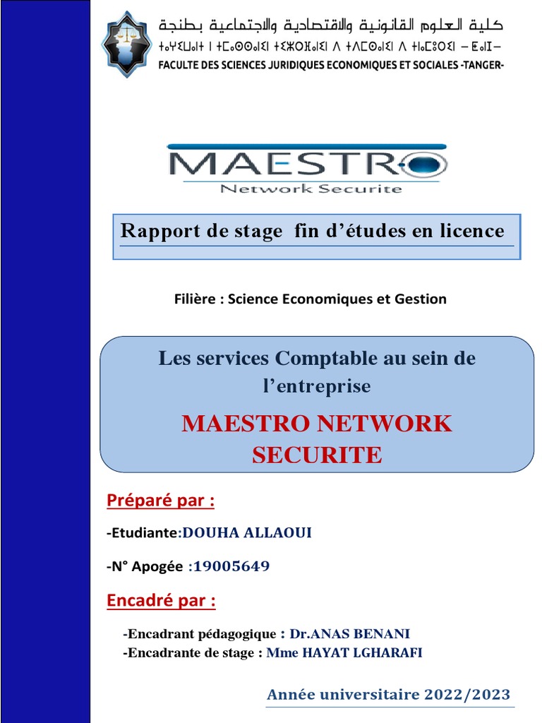 Rapport de stage chez Maestro Network | PDF | Comptabilité | Assurance