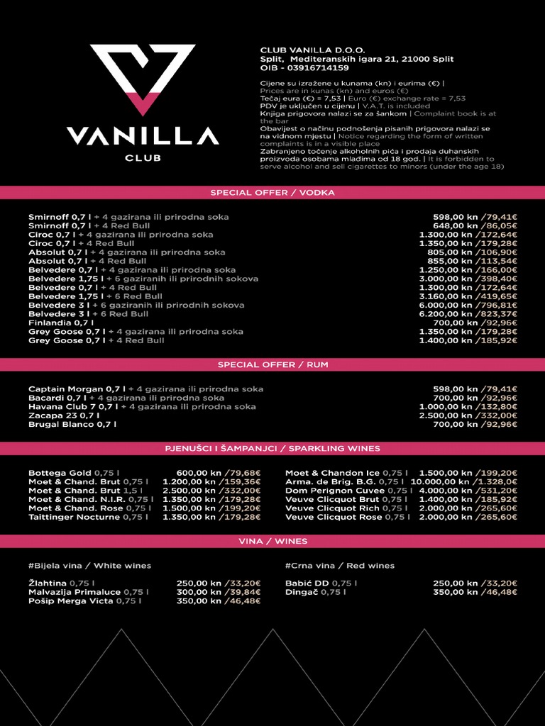 Vanilla Prices PDF