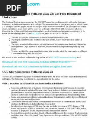 UGC NET Commerce Syllabus 2022-23_ Get Free Download Links here