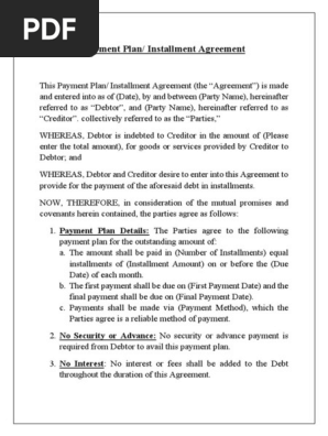 Payment Plan