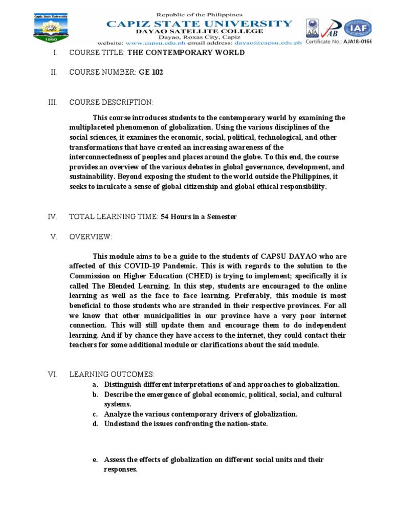 Ge102 Module 4 Pdf Globalization Immigration