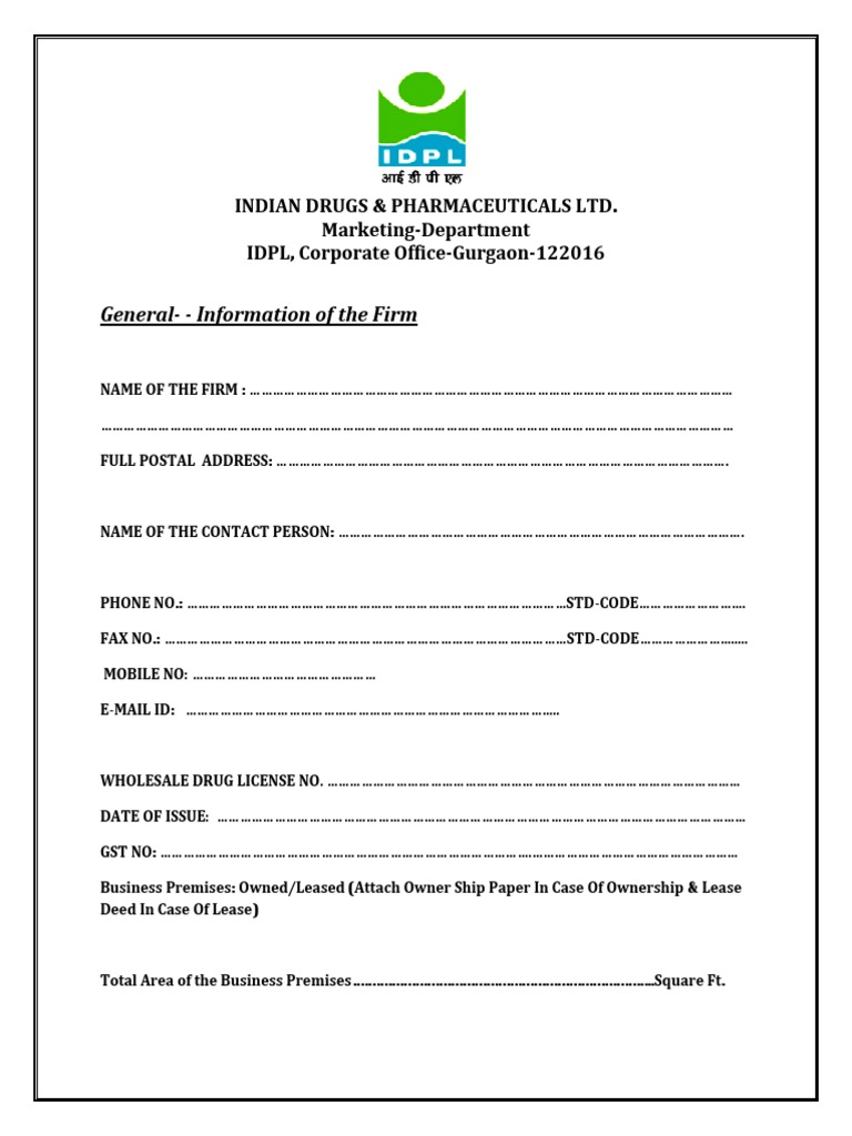 Distributor Appointment Application Form | PDF | Economies | Business