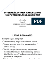 Interaksi Antara Manusia Dan Komputer Melalui Algoritma