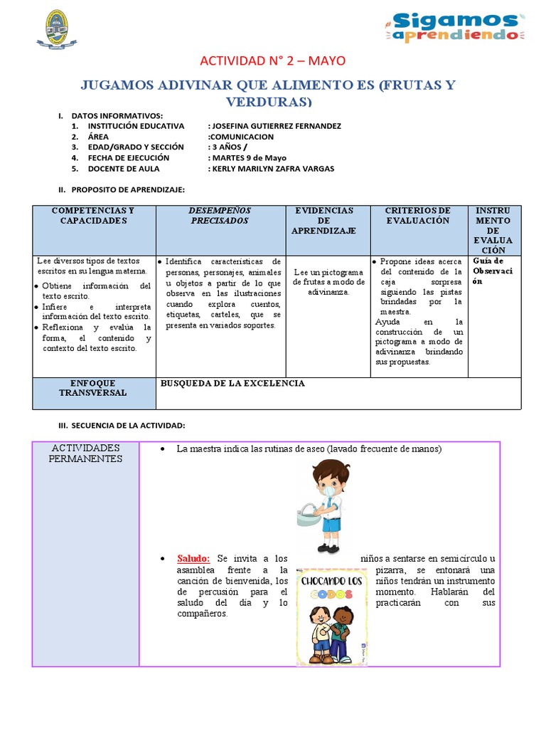 Adivinanzas de Frutas para Inicial 3 Años | PDF