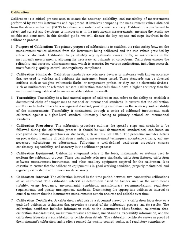 Calibration PDF Calibration Gas Chromatography