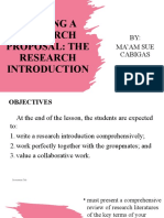 Writing A Research Proposal Intro