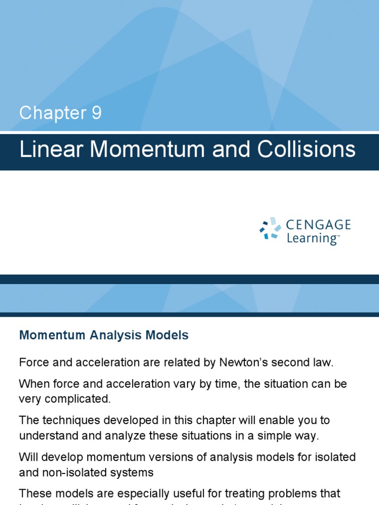 Chapter 09. Linear Momentum and Collisions | PDF | Collision | Momentum