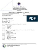 Santa Rosa Elementary School Math Test