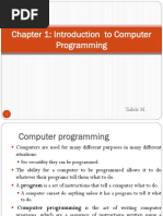 Chapter 1-Introduction To Computer Programming