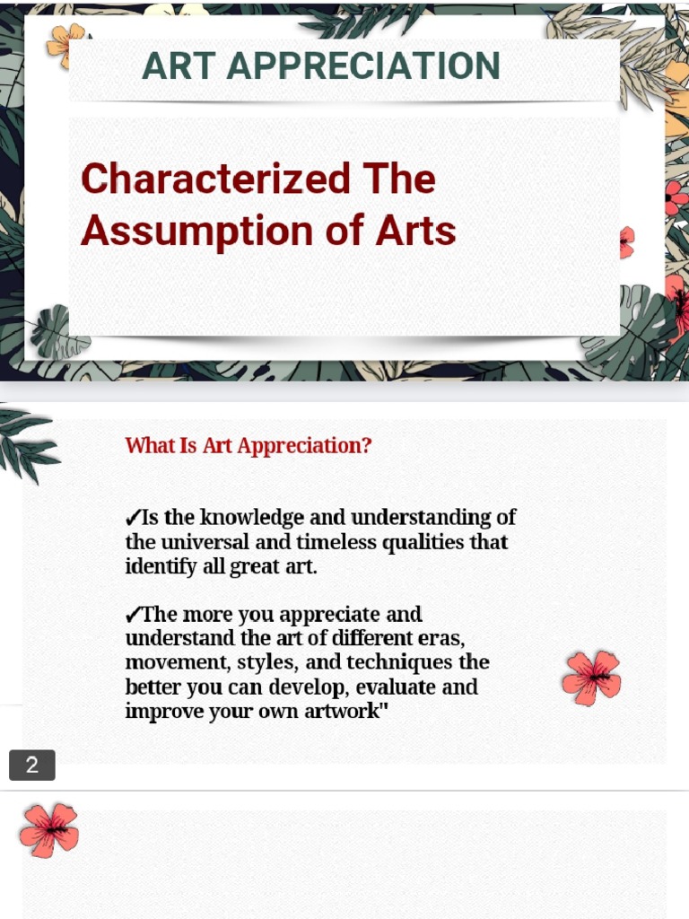 Characterized the assumption of arts pdf