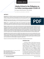 Navigating the Shift to Online Learning in Medical Education Amidst COVID-19