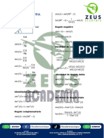 Trigonometría Fórmulas Identidades