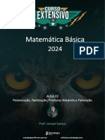 Matemática Básica: Potenciação, Radiciação, Produtos Notáveis e Fatoração