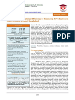 Profitability and Technical Efficiency of Binamoog-8 Production in Some Selected Areas of Bangladesh