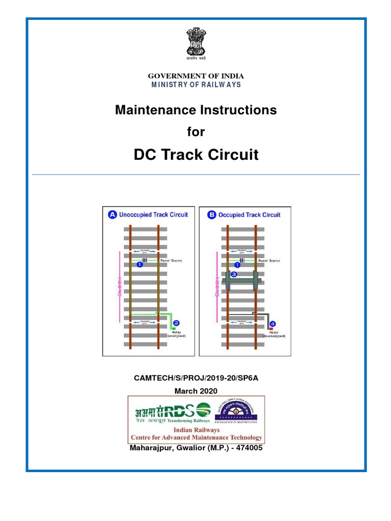 Maintenance Instrutions For Dc Track Circuit March 2020 Pdf Relay