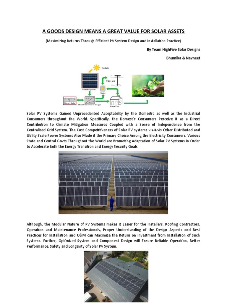Solar PV Design (With Images) | PDF | Photovoltaic System | Photovoltaics