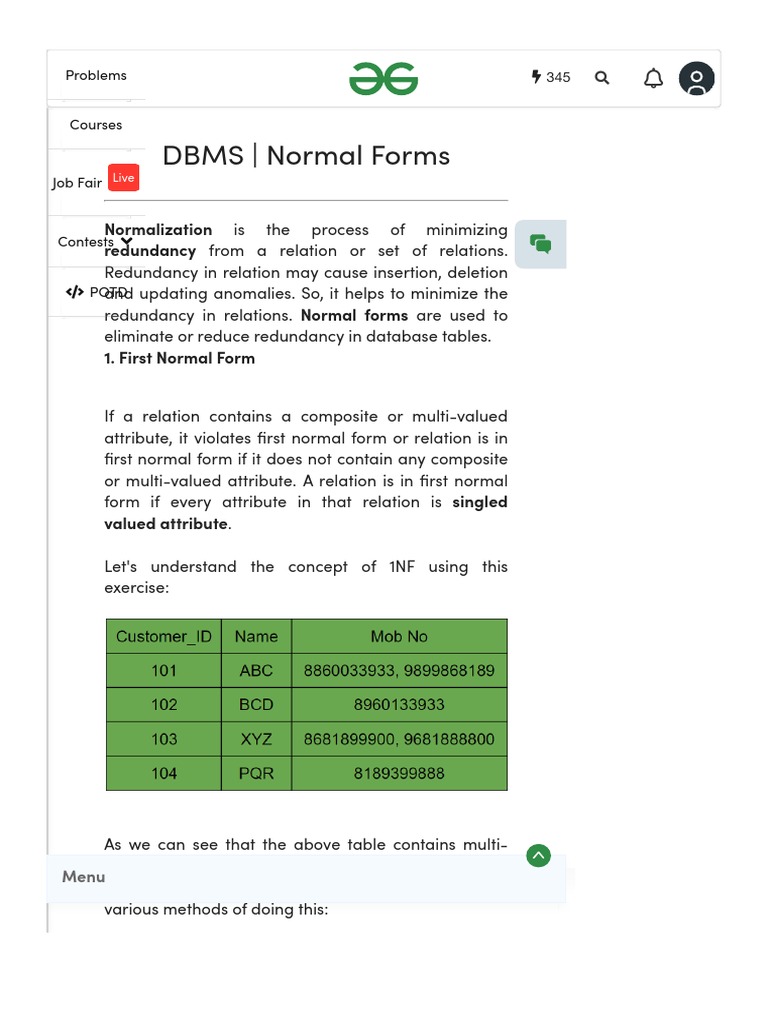 Normal Forms | PDF | Computer Programming | Databases