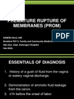 Premature Rupture of Membranes (Prom)