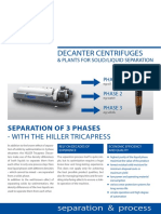 SEPARATION OF 3 PHASES WITH DECANTER CENTRIFUGES