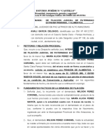 Demanda de filiación y alimentos