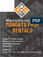 Mangata Pro+ Rentals Company Profile