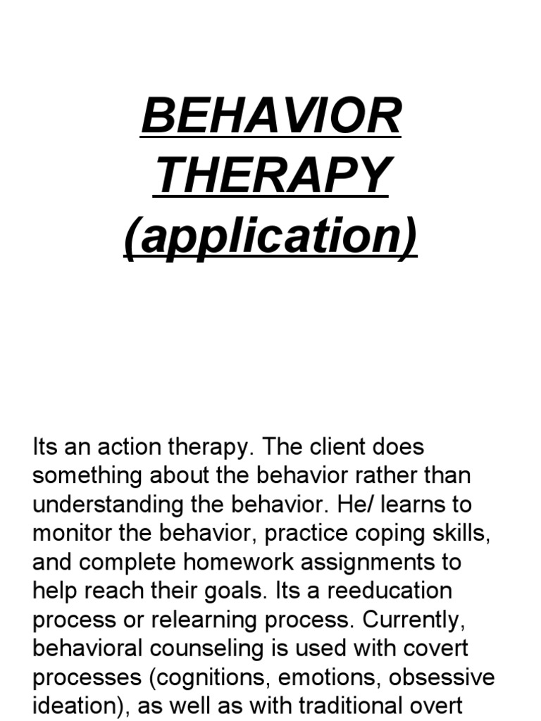 Stalling Behaviour Therapy